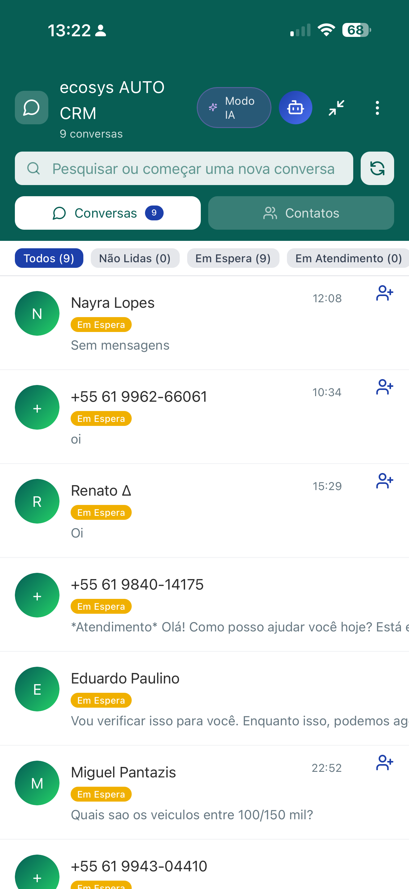 CRM 100% WhatsApp